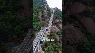 This $18M Mountain Escalator Is REAL! #Trending #trendingshorts #mountains #chinatravel #escalator