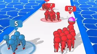 Crowd Battle 3D - Gameplay Android,ios - All Levels (1-8)