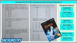 Menghitung Konsentrasi Ion H+, OH-, Ka, Kb, Kw dan Alfa Asam Basa Kelas 11