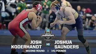 Josh Koderhandt vs. Joshua Saunders: 2025 NCAA wrestling second round (141 lbs.)