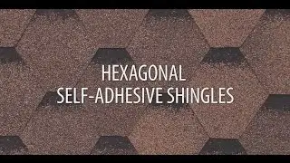 Installing hexagonal self-adhesive roof shingles