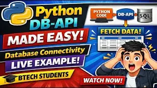 Python DB-API  | Database Connectivity in Python with LIVE Example (BTech)#python #webapplications