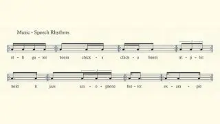 Music Speech Rhythms