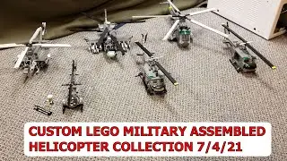 CUSTOM LEGO MILITARY ASSEMBLED HELICOPTER COLLECTION 7/4/21. BRICKMANIA