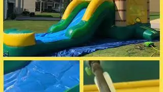 Tropical Combo Bounce House Cleaning