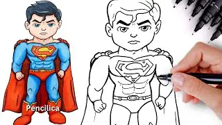 How To Draw Cute Superman - Superman Drawing