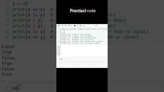 Day 5 Python | Operators in Python |#pythonoperators #python| like share subscribe