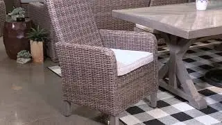 Beachcroft Beige Outdoor Arm Chair with Cushion Set of 2 from Signature Design by Ashley