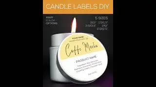 Pre Designed Floral Candle Label Template DIY | Luxury Rose Gold Colored Candle Labels | Labels DIY