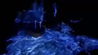 blu fire at ijen crater