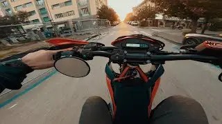 KTM 690 SOUND IN TRAFFIC /4K POV/#ktm #automobile #supermoto #bikelife #4k #sound 