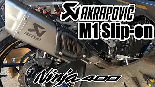 Ninja 400 2022 Akrapovic M1 muffler | Sound check | How to install