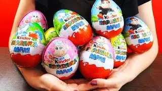 10  HUGE KINDER SURPRISE EGGS! Kinder Maxi with Masha i Medved Маша и Медведь by TheSurpriseEggs
