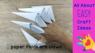 💅 DIY Monster Origami Nails | Creative Paper Nail Art Idea 💀 💅
