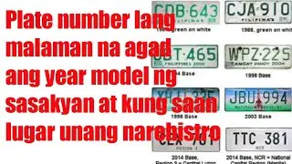 paano alamin ang letters ng plate number ng sasakya (part 2)