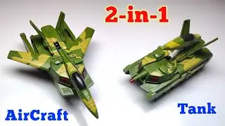 2-in-1 Military Tank and Jet Fighter Airplane Toy&nbsp;