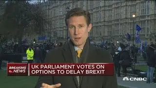 UK parliament votes on options to delay Brexit