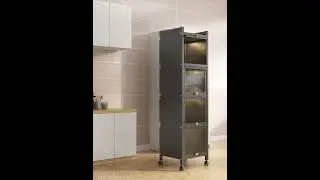 Small Kitchen Saver! Multi-Functional Storage Cabinet for Rice Cookers and More!