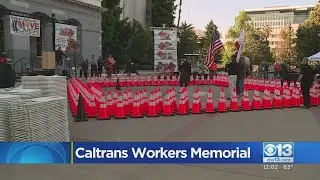 Caltrans Workers Memorial Outside California State Capitol