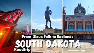 Fun SOUTH DAKOTA Road Trip Stops | Driving from SIOUX FALLS to BADLANDS in our SUV-Camper| AwayWeGo!