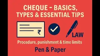Cheque &ndash; Basics, Types & Essential Tips | Pen & Paper ~ Law