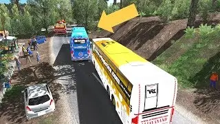 OMG!! Bus driver avoided major accident [Live Video] | Bus Driving in Euro Truck Simulator 2