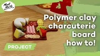 How to make a clay miniature cheese board