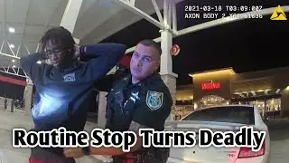 Routine Traffic Stop Turns DangerousHashtags: #Bodycam #Police #TrafficStop #Crime