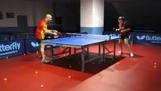 Curso entrenador n3. Multibolas. Cortadas corta y larga a la derecha y por encima al centro.