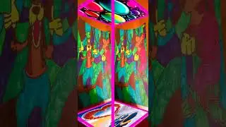 For your viewing pleasure Goofy and Max combined with my abstract art for the background.