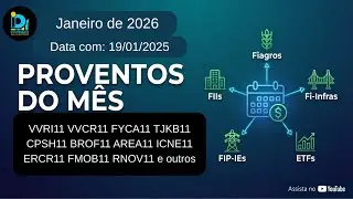 Proventos: VVRI11 VVCR11 FYCA11 TJKB11 CPSH11 BROF11 AREA11 ICNE11 ERCR11 FMOB11 RNOV11 e outros