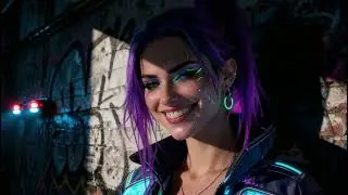 CYBER PUNK DANCE GIRL DANCE PARTY - AI Music Video