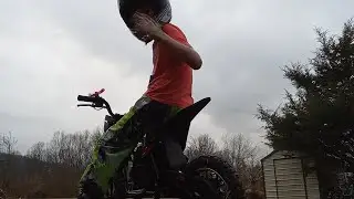 Jumping the dirt bike