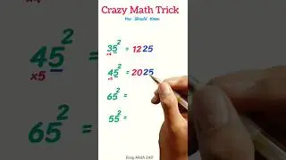 A nice math trick you should know #mathtricks #multiplicationstricks #square