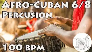 Ritmo Para Tocar 6/8 Afro Cubano 100 bpm :: Play along drums 6/8 Afro Cuban 100 bpm