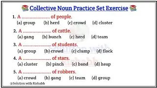 Collective Noun Practice Set-01 | Collective Noun exercise|Collective Noun for All competitive exams