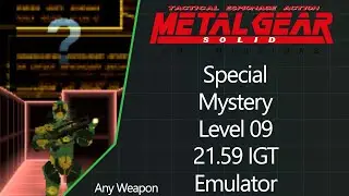MGS: VR Missions | PS1 Emulator | Special | Mystery | Level 09 | AW | 21.59 IGT