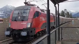Bahnhof Nenzing: 2x Railjet Durchfahrten