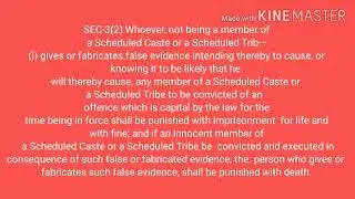SC AND ST ACT 1989,(sec-3 Atrocities) part -3A