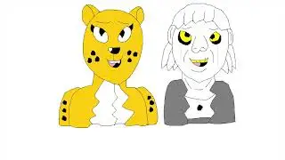 Cheetah & Solomon Grundy (JL) (2001-2004) Happy Crying Art by J.A. Ealy (AAP)