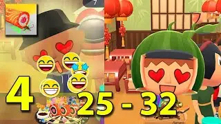 Sushi Roll 3D - Walkthrough Part 4 Levels  25 - 32 + VIP GUEST + BONUS SPICES | Gameplay Android