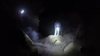 Rappelling at the bottom of Lyon Mountain's Greenwater Mine