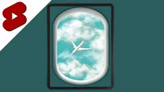 Draw Airplane Window View Using iPad Procreate #shorts