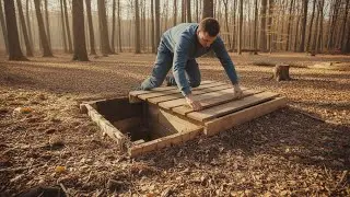An Illegal-Feeling Underground Shelter Built Quietly in the Deep Woods