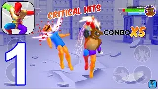 Merge Superhero Fighting - Gameplay Walkthrough Part 1 Tutorial Levels 1-10 (iOS,Android)