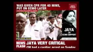 CPR Administered On TN CM Jayalalitha For 40 Minutes Before Putting Her On ECMO Yesterday