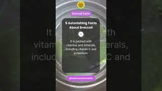 5 Astonishing Facts About Broccoli #shorts #healthydailyhabits #Broccolifacts