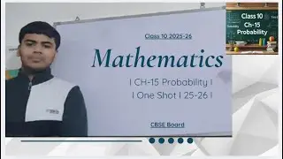 I Class 10 Math I CBSE I CH -15 Probability I One Shot I 25-26 I