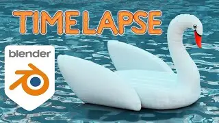 Blender Timelapse: Creating an Inflatable Swan for Summer!