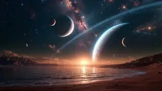 Cosmic Beach Escape | Alien Waves & Tranquil Atmosphere for Unwinding